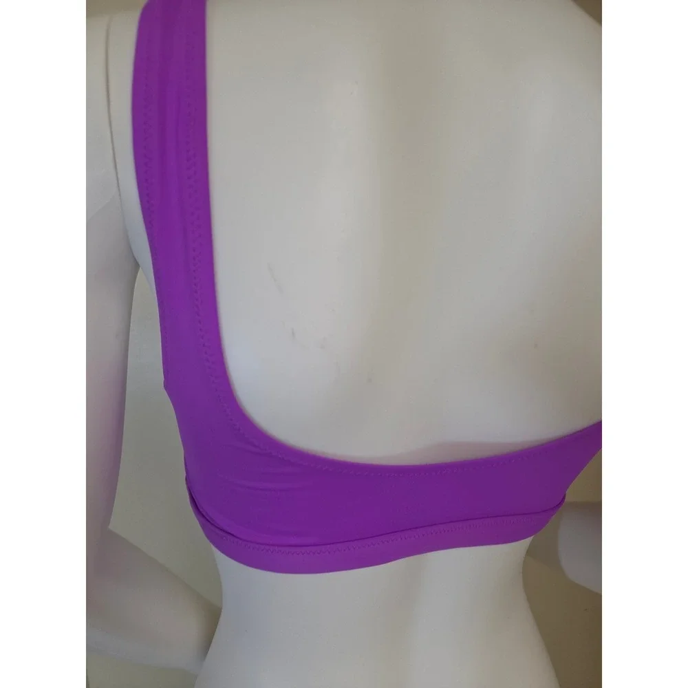 SKIMS Swim Scoop Neck Bikini Top Purple Recycled Nylon Size‎ Small